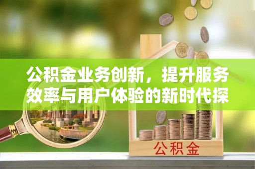江城公积金业务创新，提升服务效率与用户体验的新时代探索